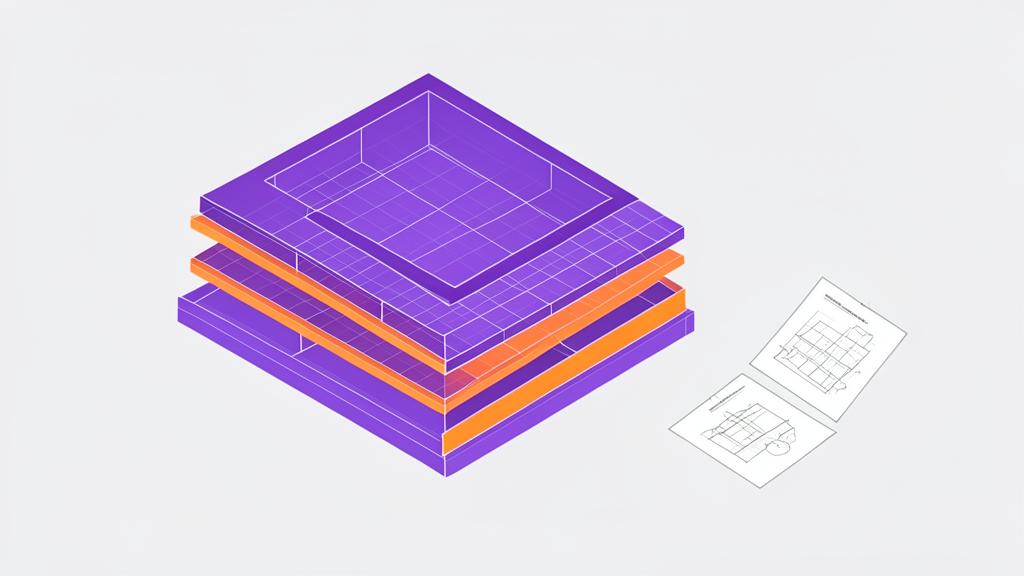 Layered BIM model showing architectural and structural information